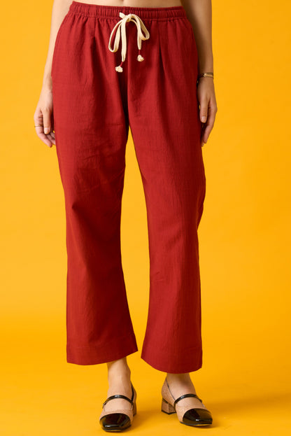 Red Drawstring Pants