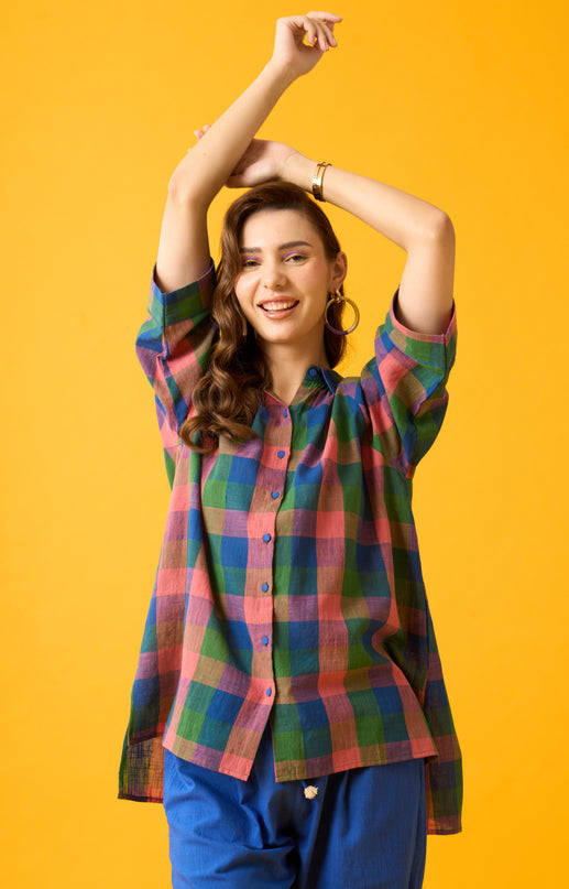 Multi Colored Plaid Shirt
