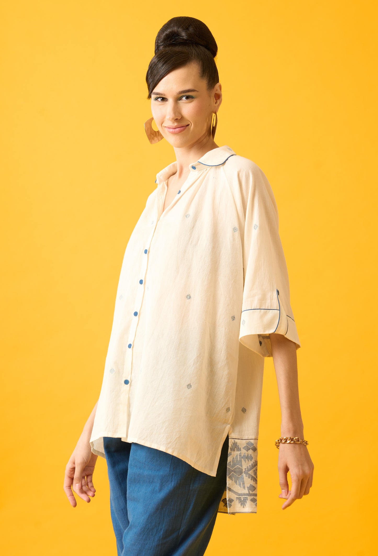 White Peter Pan Collar Shirt