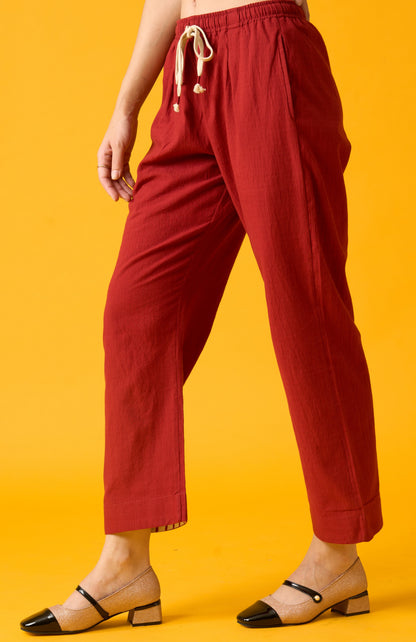 Red Drawstring Pants