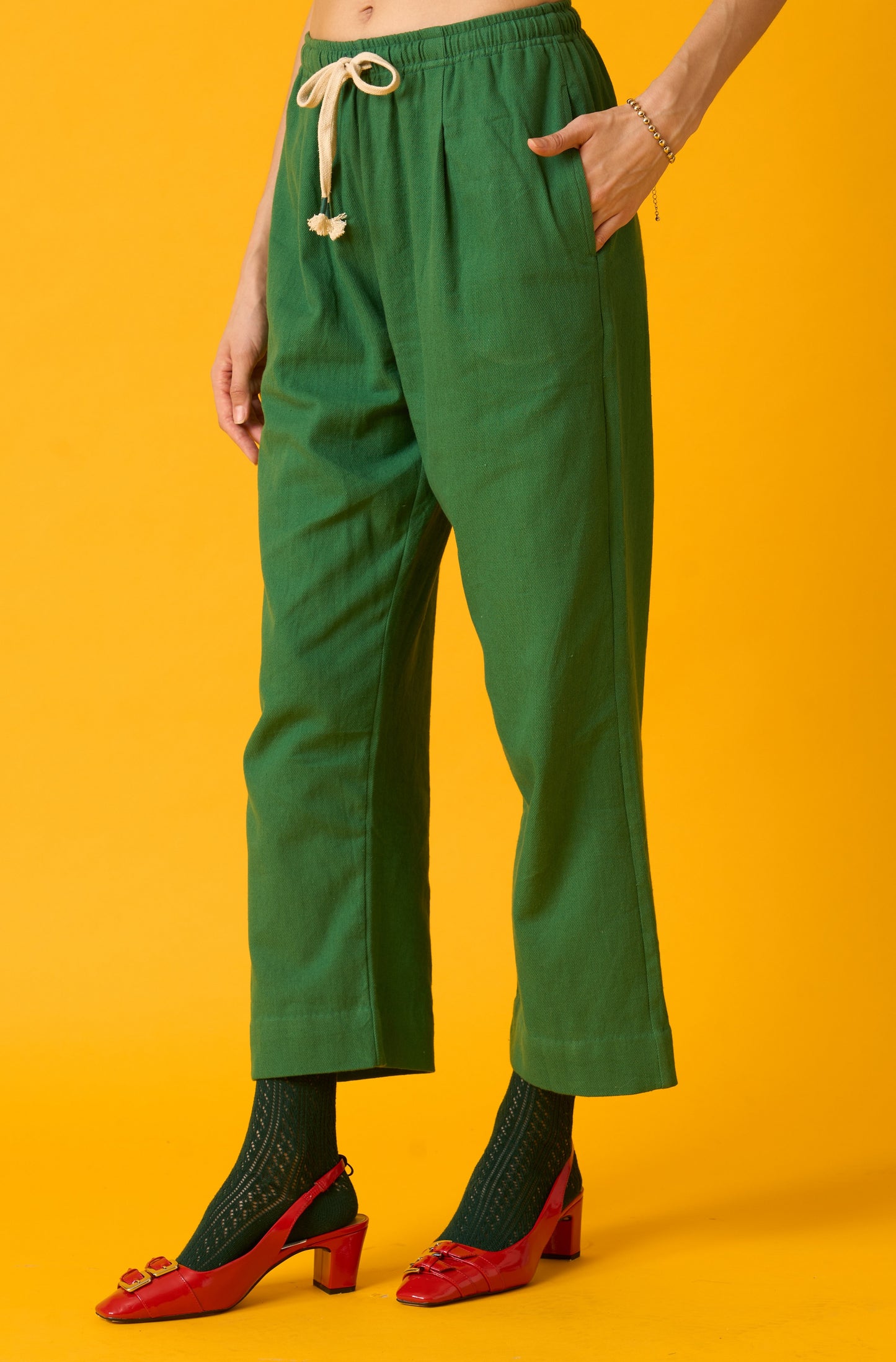 Green Drawstring Pants