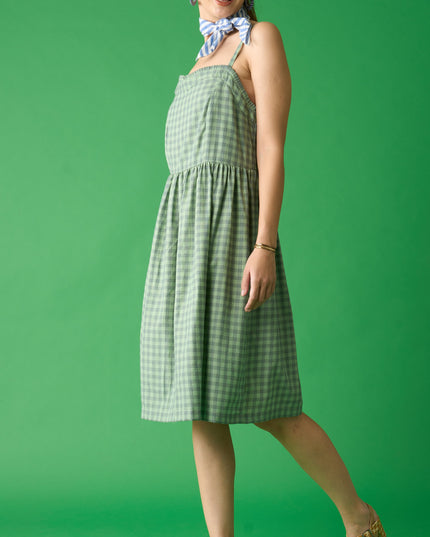Green And Grey Slip Dress