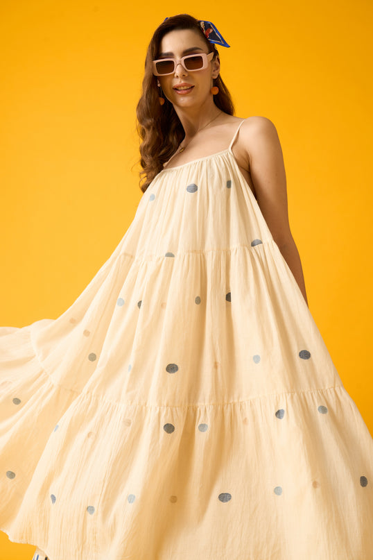 Off White Tier Dress