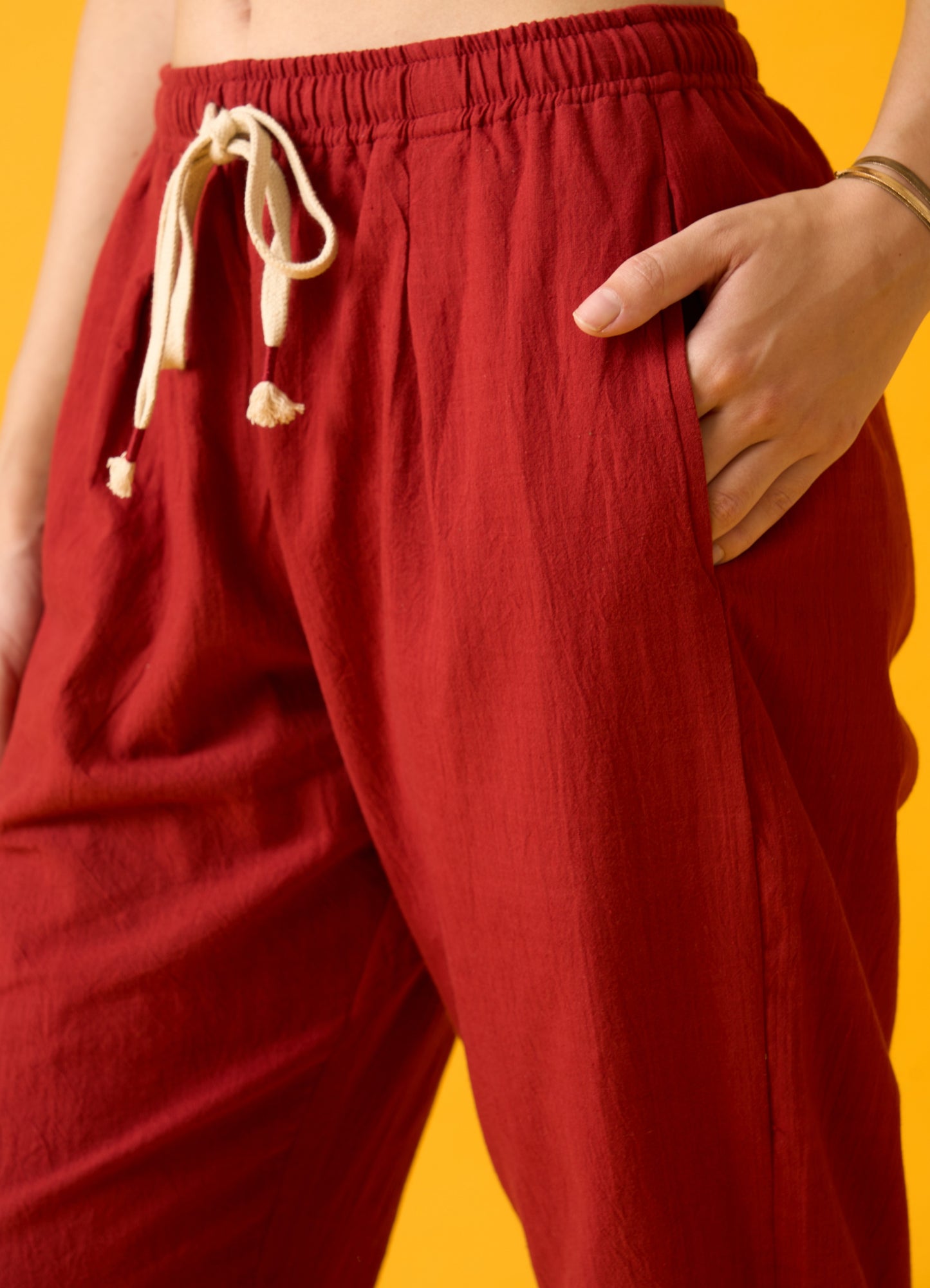 Red Drawstring Pants