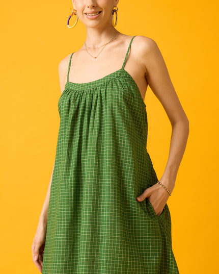 Green Jamdani Choga Dress