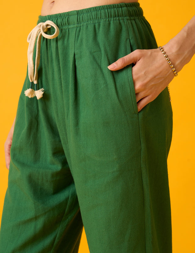 Green Drawstring Pants