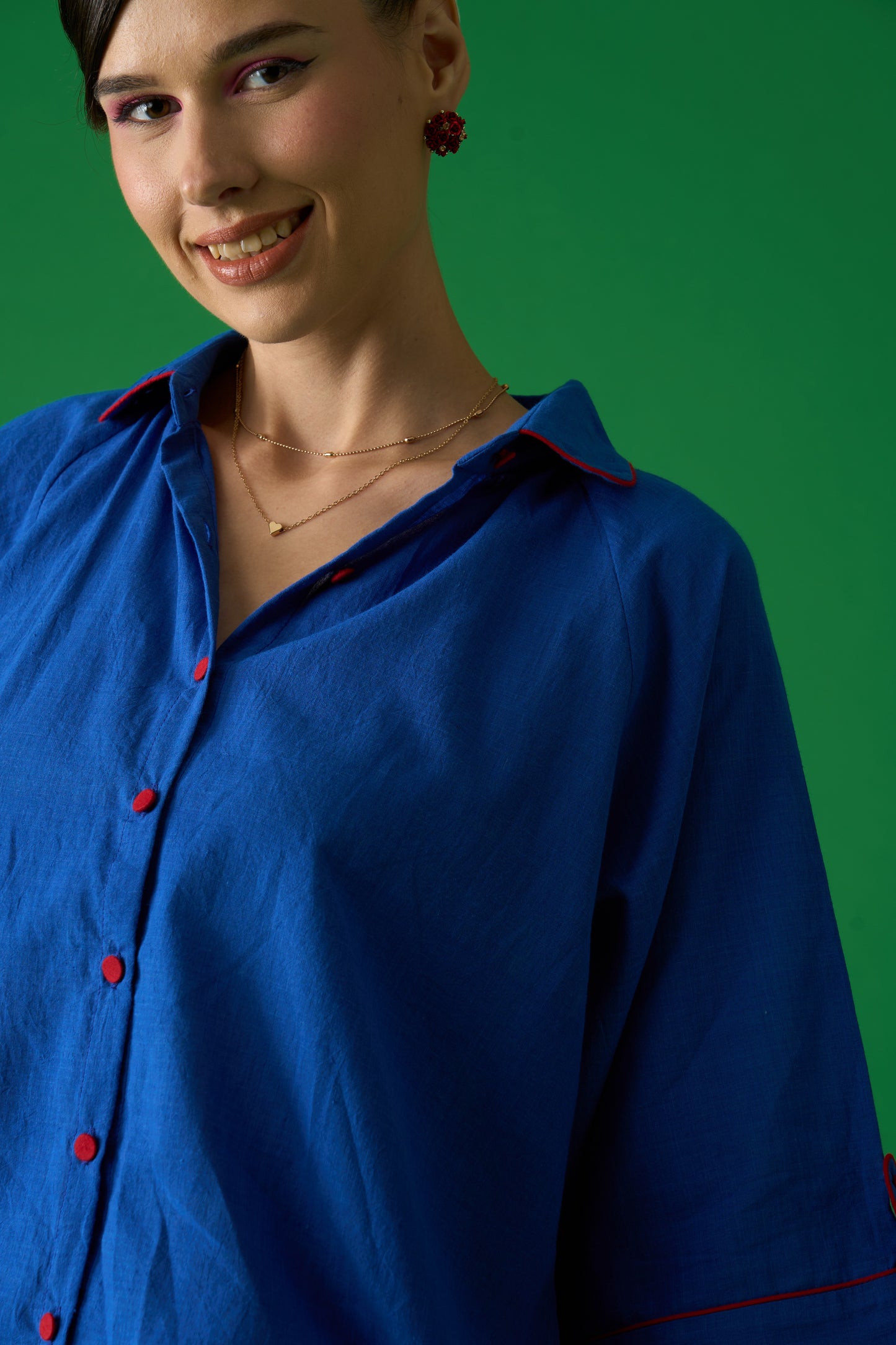 Blue Peter Pan Collar Shirt