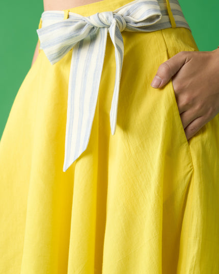 Lemon Yellow Midi Skirt