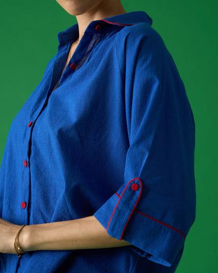 Blue Peter Pan Collar Shirt